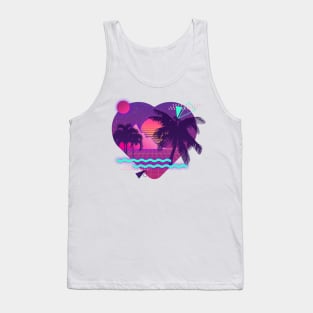 Synthwave Heart Tank Top